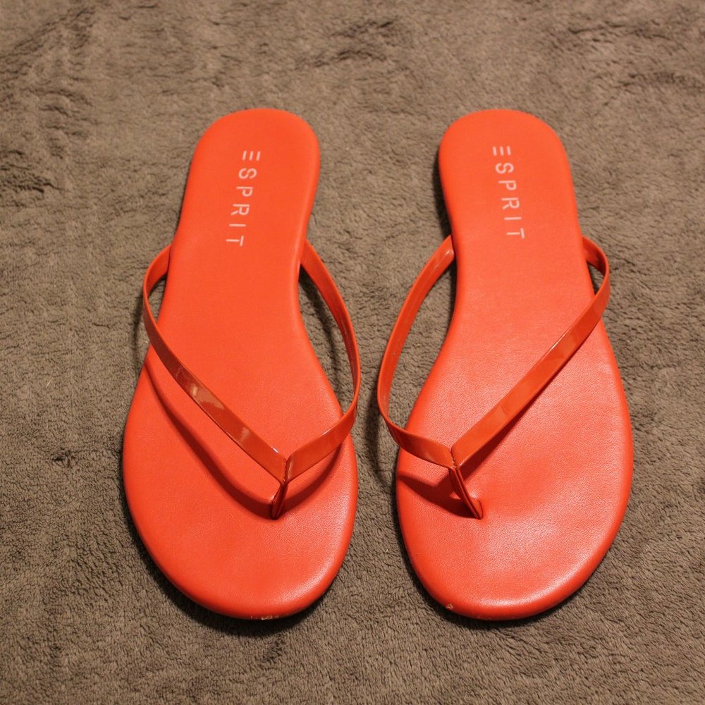 Esprit Crimson Red Flip Flops 8